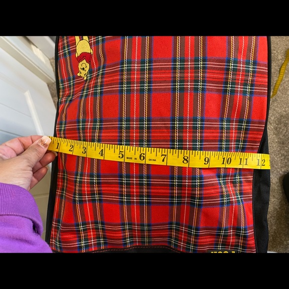 Like New!  Adorable Embroidered Winnie The Pooh Plaid durable Tote - Picture 8 of 11